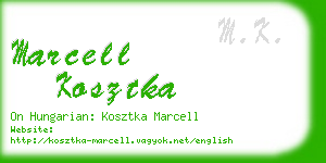 marcell kosztka business card